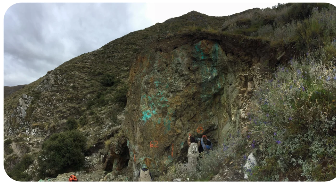 Copper mineralization at a Cordillera Copper project in Southern Peru